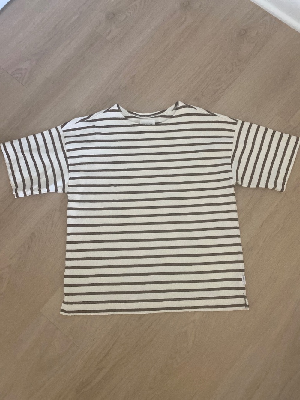 Le Bon Shoppe Brown and Cream Stripe Shirt